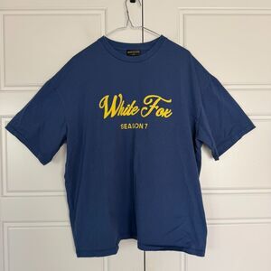 White Fox Season 7 Boxy T-Shirt Womens Blue Graphic Tee Oversized Fit Size L/XL